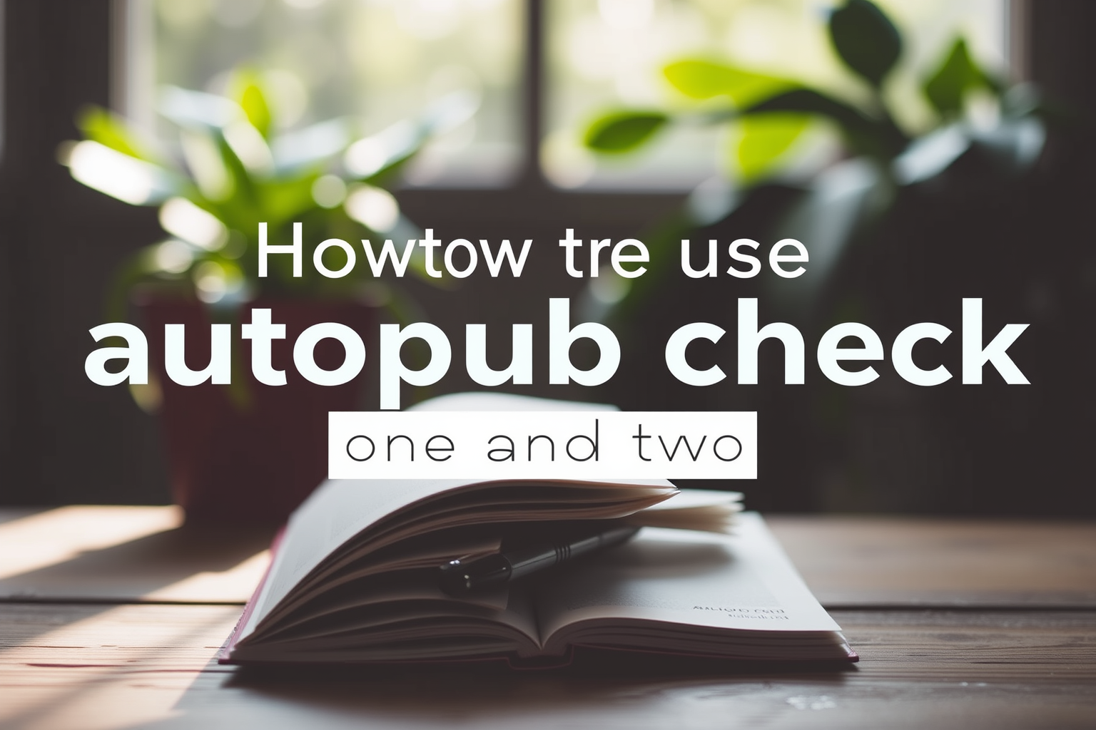 How to use autopub check one and two (AI-generated)